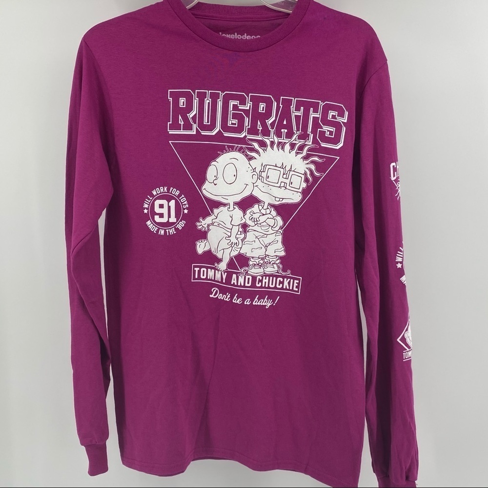 Rugrats Sz Small Pink Tommy & Chuckie Long Slv Tee